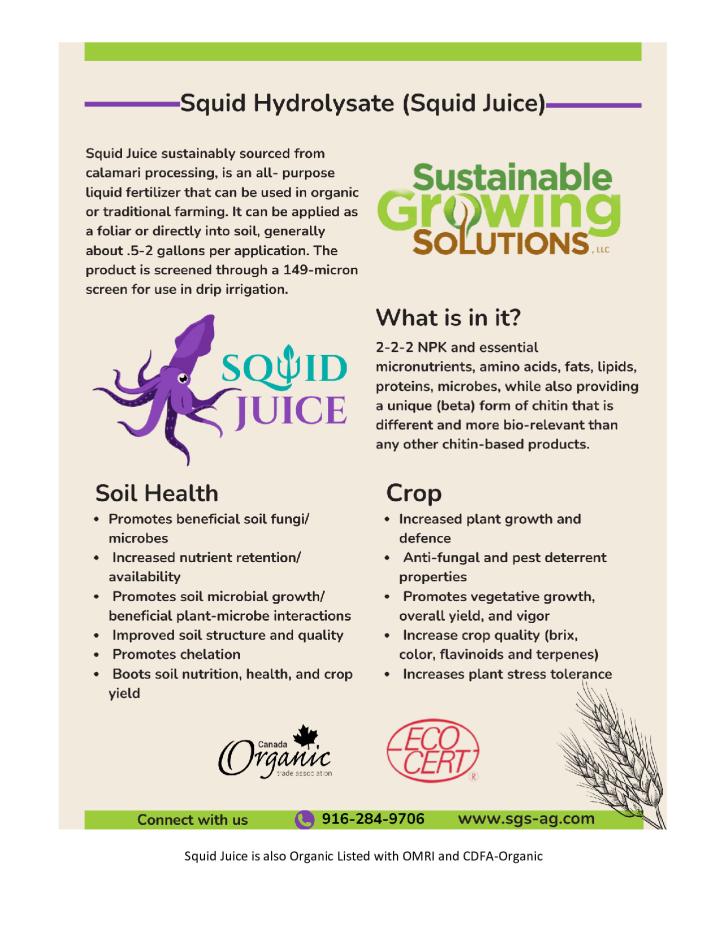 Squid Juice Product Sheet